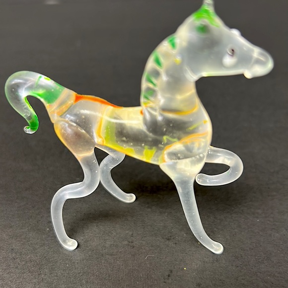 Vintage miniature handmade glass art prancing horse - Picture 3 of 7